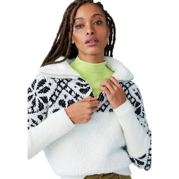 Anthropologie Pilcro Maia Cropped Quarter-Zip Pullover - Picture 1 of 7